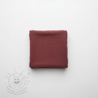 Dvojitá gázovina/mušelín rouge ORGANIC