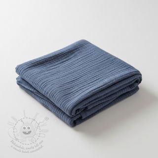 Dvojitá gázovina/mušelín jeans blue ORGANIC