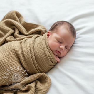 Dvojitá gázovina/mušelín beige ORGANIC