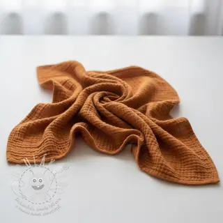Dvojitá gázovina/mušelín brique ORGANIC