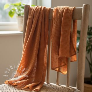 Dvojitá gázovina/mušelín brique ORGANIC