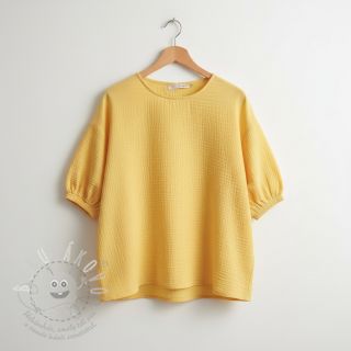 Dvojitá gázovina/mušelín soft yellow ORGANIC