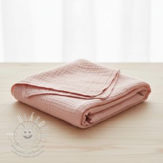 Dvojitá gázovina/mušelín light rose ORGANIC