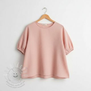 Dvojitá gázovina/mušelín light rose ORGANIC