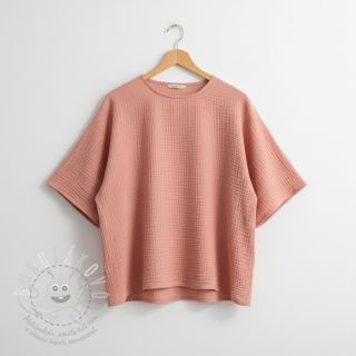 Dvojitá gázovina/mušelín soft rose ORGANIC