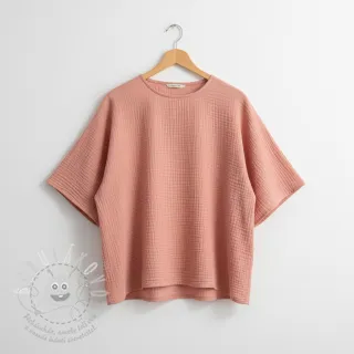 Dvojitá gázovina/mušelín soft rose ORGANIC