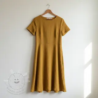 Dvojitá gázovina/mušelín ochre ORGANIC