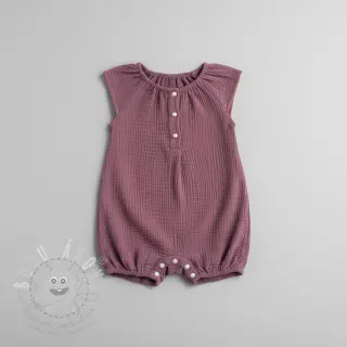 Dvojitá gázovina/mušelín purple ORGANIC