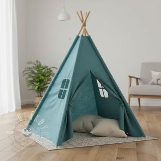 Dvojitá gázovina/mušelín blue shadow ORGANIC