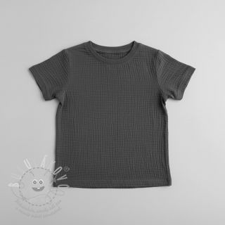 Dvojitá gázovina/mušelín dark grey