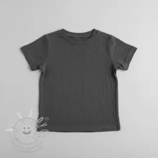 Dvojitá gázovina/mušelín dark grey