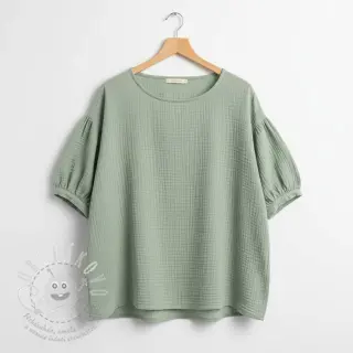 Dvojitá gázovina/mušelín dark mint