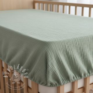 Dvojitá gázovina/mušelín dark mint