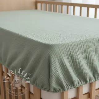 Dvojitá gázovina/mušelín dark mint