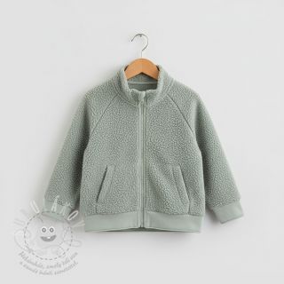 Fleece TEDDY DOUBLE SIDED old green