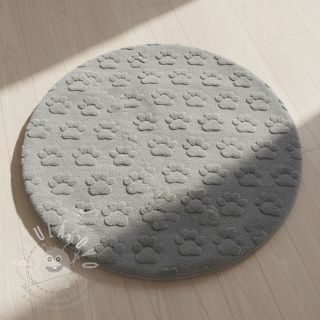 Fleece Paw prints grey