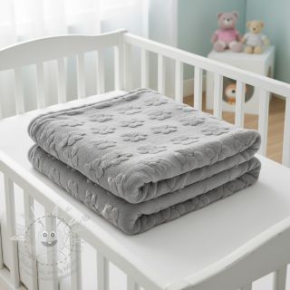 Fleece Paw prints grey