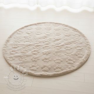 Fleece Paw prints beige