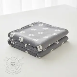 Wellness Fleece Dog paw light grey