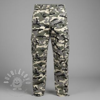 JEANS DENIM STRETCH Camouflage grey
