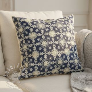 Bavlněná látka JEANS EMBROIDERY Niva design B