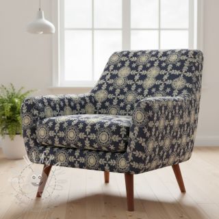 Bavlněná látka JEANS EMBROIDERY Niva design B