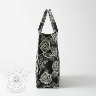 Bavlněná látka JEANS EMBROIDERY Niva design C