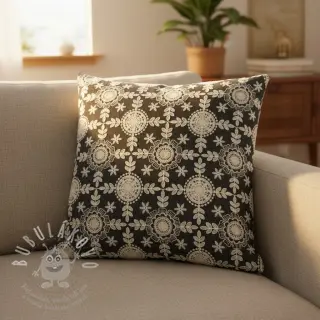 Bavlněná látka JEANS EMBROIDERY Niva design D