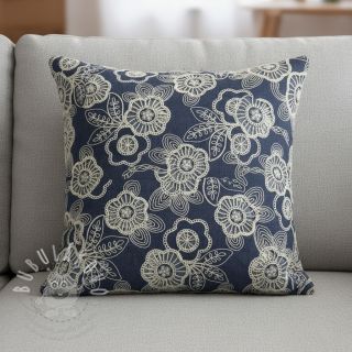 Bavlněná látka JEANS EMBROIDERY Niva design A