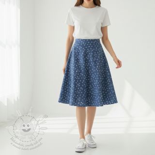 Bavlněná látka JEANS Hearts