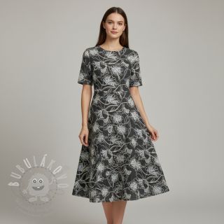 Bavlněná látka JEANS EMBROIDERY Lisa design C