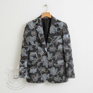 Bavlněná látka JEANS EMBROIDERY Lisa design D