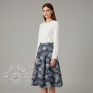 Bavlněná látka JEANS EMBROIDERY Lisa design B