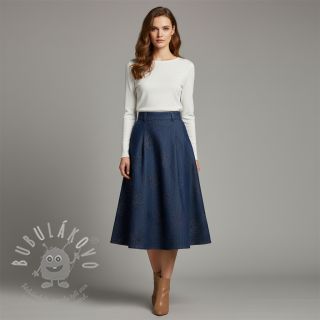 Bavlněná látka JEANS FOIL Flowers