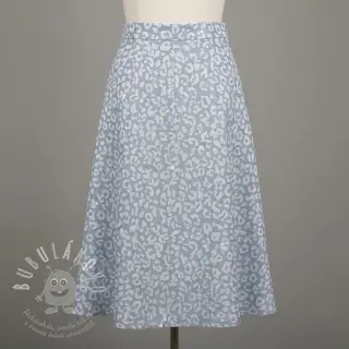 JEANS JACQUARD Animal skin light blue