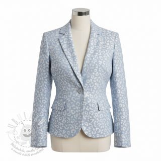 JEANS JACQUARD Animal skin light blue