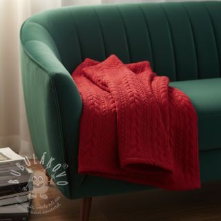 Pletenina jacquard Cably dark red