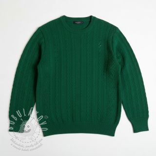 Pletenina jacquard Cable forest green