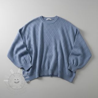 Pletenina jacquard Diamond baby blue