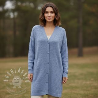 Pletenina jacquard Diamond baby blue