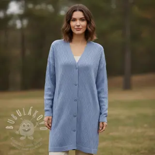 Pletenina jacquard Diamond baby blue