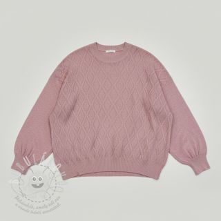 Pletenina jacquard Diamond light pink