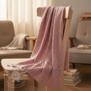 Pletenina jacquard Diamond light pink