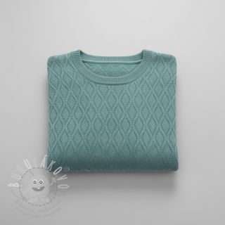 Pletenina jacquard Diamond ocean blue