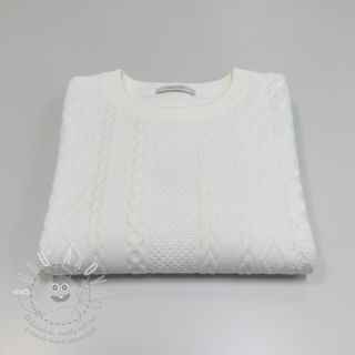 Pletenina jacquard Cable white