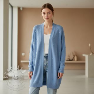 Svetrovina BIG KNIT DOT blue