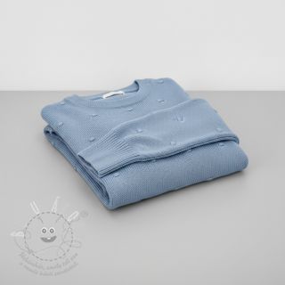 Svetrovina BIG KNIT DOT blue