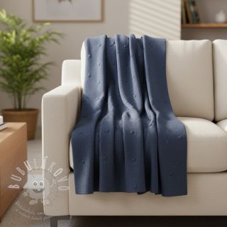 Svetrovina BIG KNIT DOT navy