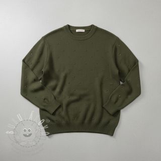 Svetrovina BIG KNIT DOT camo green