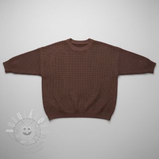 Svetrovina BIG KNIT dark brown